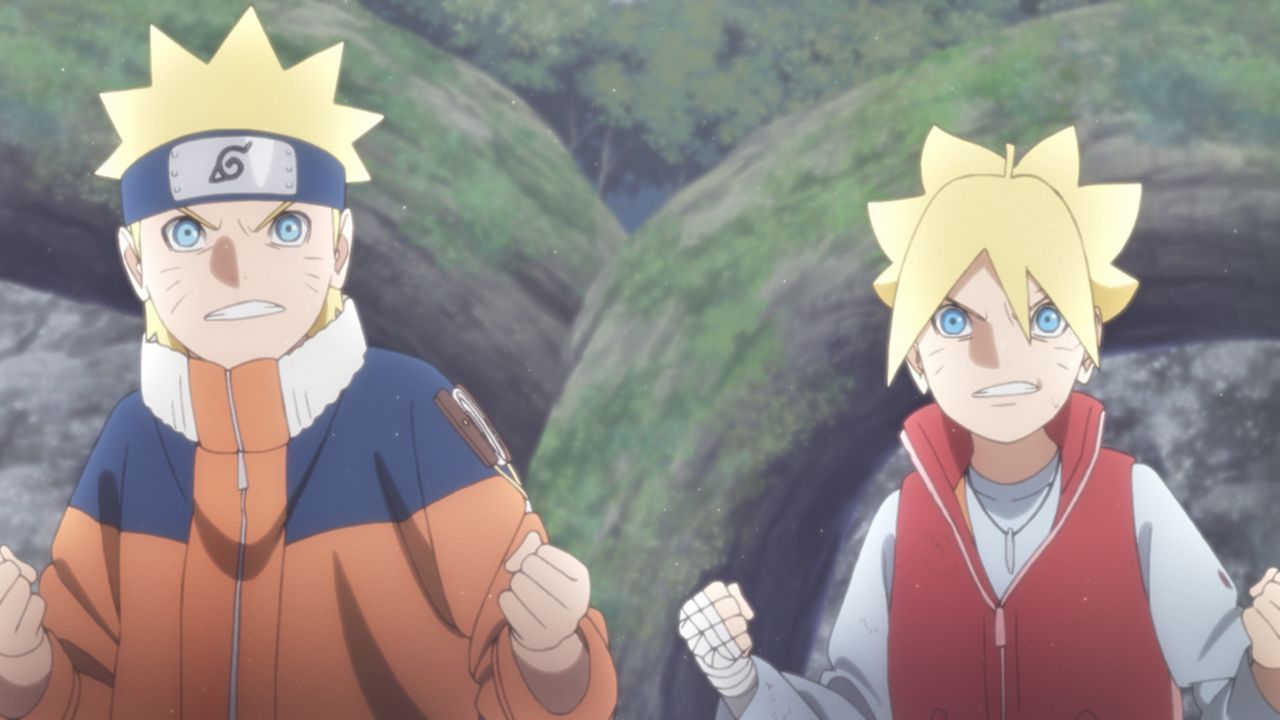 Boruto, Naruto und Jiraiya kämpfen weiterhin gegen Urashiki und stehen kurz ... - Bildquelle: © 2002 MASASHI KISHIMOTO / 2017 BORUTO All Rights Reserved.