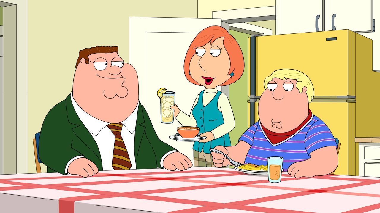 (v.l.n.r.) Peter Griffin; Lois Griffin; Chris Griffin - Bildquelle: 2018-2019 Fox and its related entities. All rights reserved.