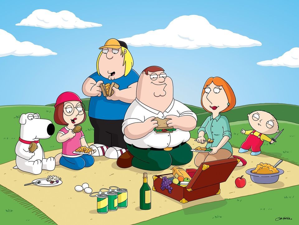 (3. Staffel) - Die Griffins sind eine nach außen hin "völlig normale" Familie: (v.l.n.r.) Brian, Meg, Chris, Peter, Lois und Stewie ... - Bildquelle: 2005 FAMILY GUY and TCFFC ALL RIGHTS RESERVED.    2005 FOX BROADCASTING
