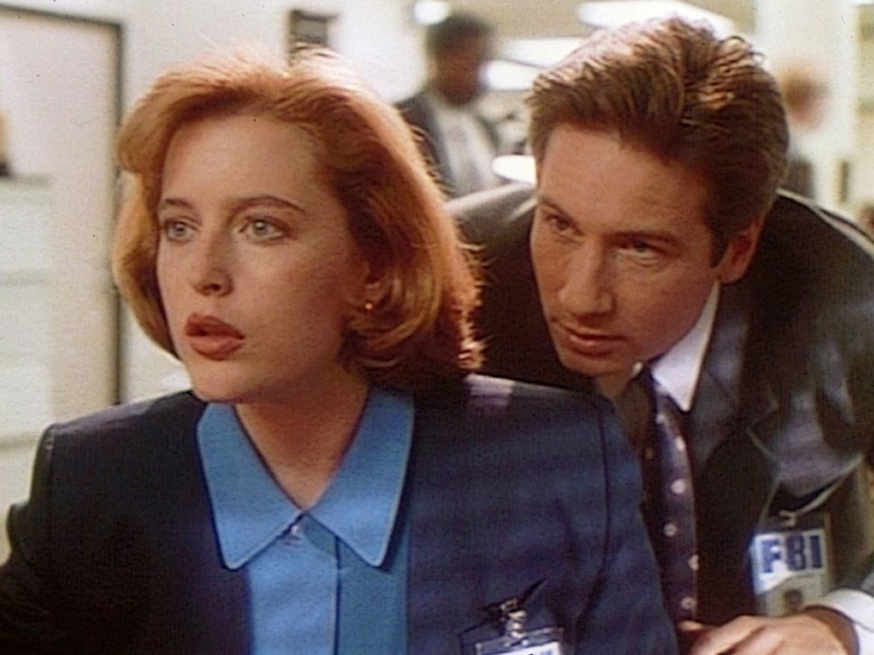 Die FBI-Agenten Dana Scully (Gillian Anderson, l.) und Fox Mulder (David Duchovny, r.) werden vom CIA angefordert, um bei der Lösung eines Falles vo... - Bildquelle: TM +   Twentieth Century Fox Film Corporation. All Rights Reserved.
