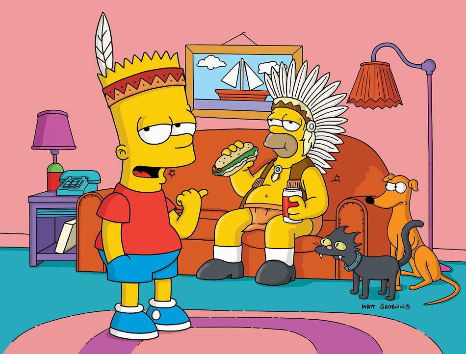 Da Bart (l.) bei einem Jugendgruppenwettbewerb zu den Verlieren gehört, lässt er sich gemeinsam mit Vater Homer (r.) etwas einfallen ... - Bildquelle: © TWENTIETH CENTURY FOX FILM CORPORATION