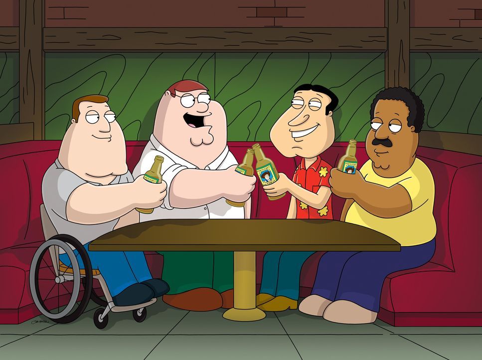 (v.l.n.r.) Joe Swanson; Peter Griffin; Glenn Quagmire; Cleveland Brown - Bildquelle: 2005 Fox and its related entities. All rights reserved.