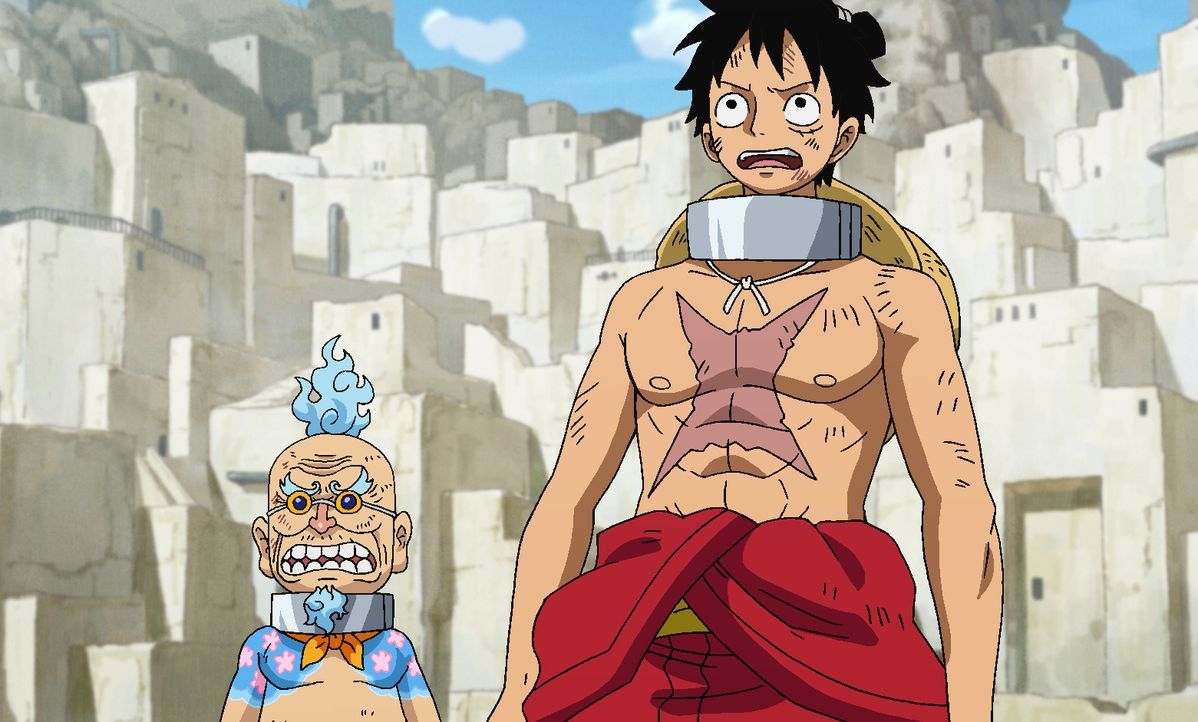 Zorro und Gyukimaru setzen ihren Kampf auf der Brücke fort. Und auch in der ... - Bildquelle: © Eiichiro Oda / Shueisha, Toei Animation