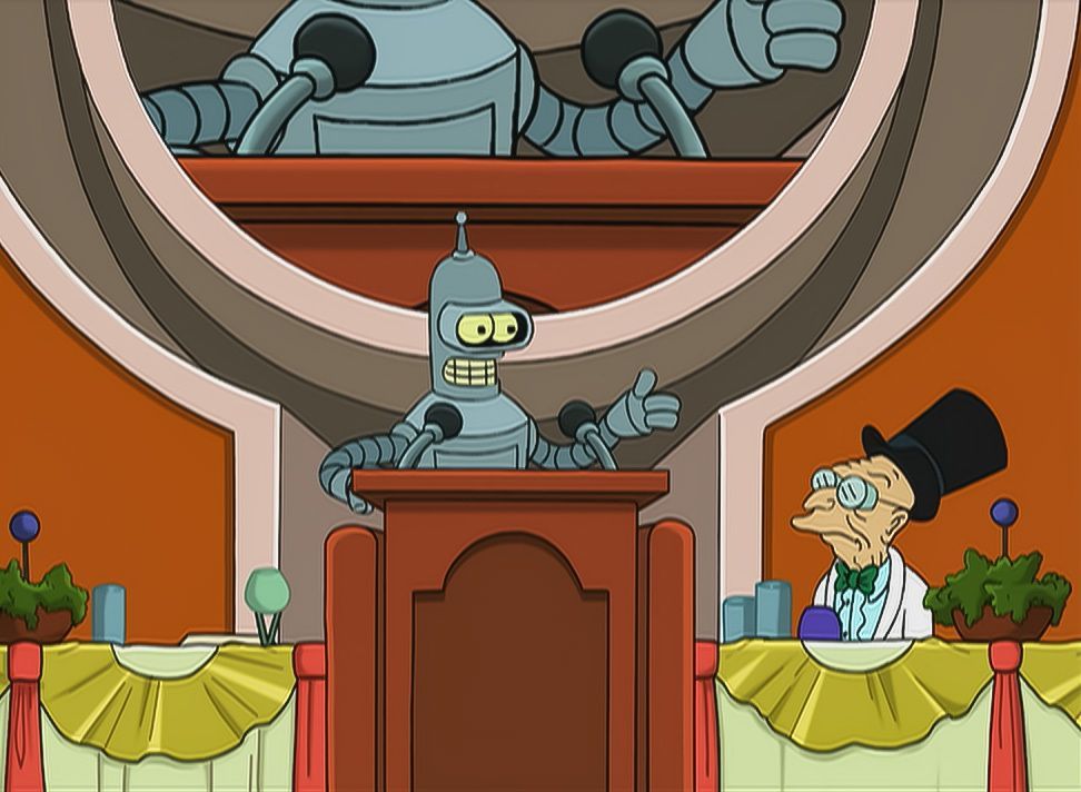 Bender (l.); Professor Farnsworth (r.) - Bildquelle: 1999 Fox and its related entities.  All rights reserved.