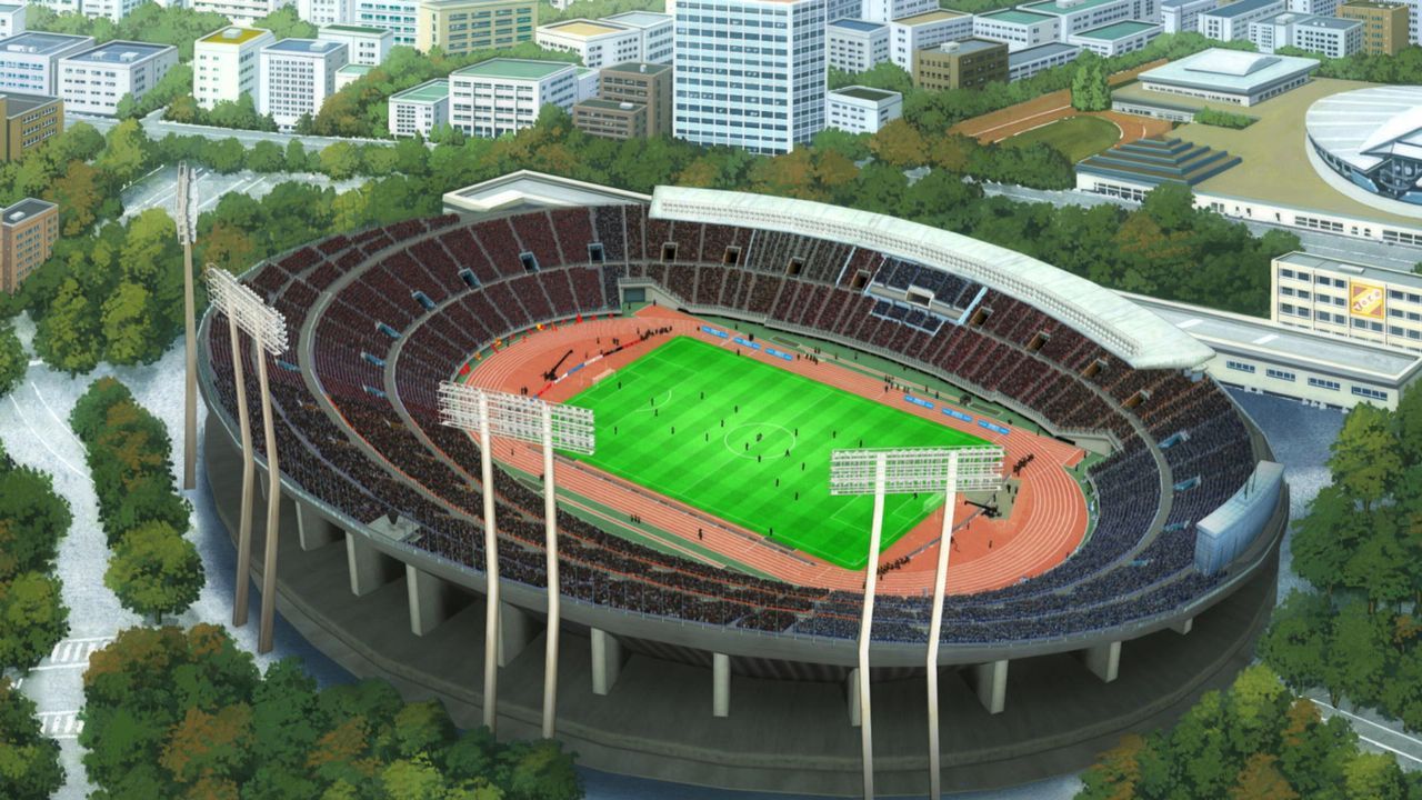 Der Täter plant, die riesige Anzeigetafel über der vollen Zuschauertribüne im Fußballstadion in die Luft zu jagen. Kann Conan die Katastrophe noch r... - Bildquelle: GOSHO AOYAMA / DETECTIVE CONAN COMMITTEE