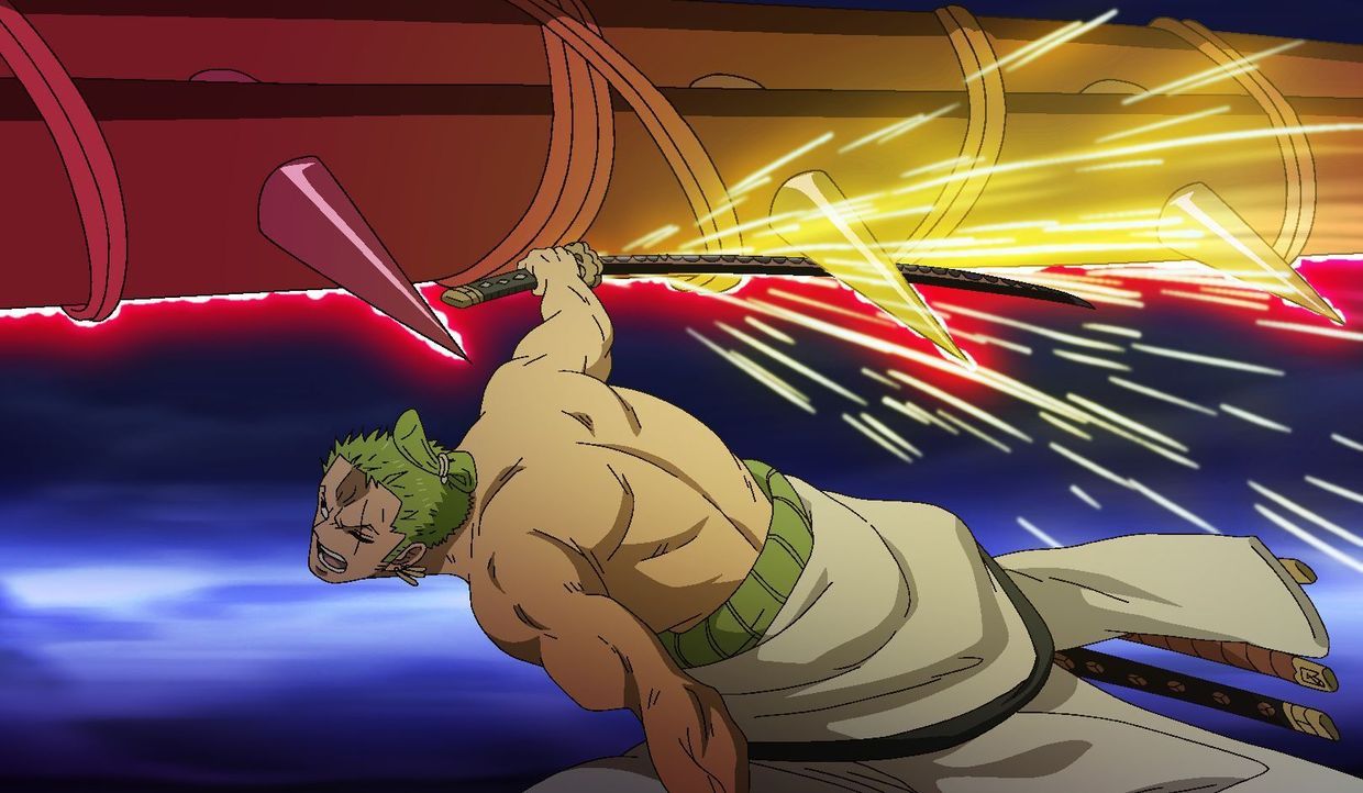 Eine sichere Niederlage! - Der gewaltige Angriff des Strohmanns! - Bildquelle: © Eiichiro Oda / Shueisha, Toei Animation