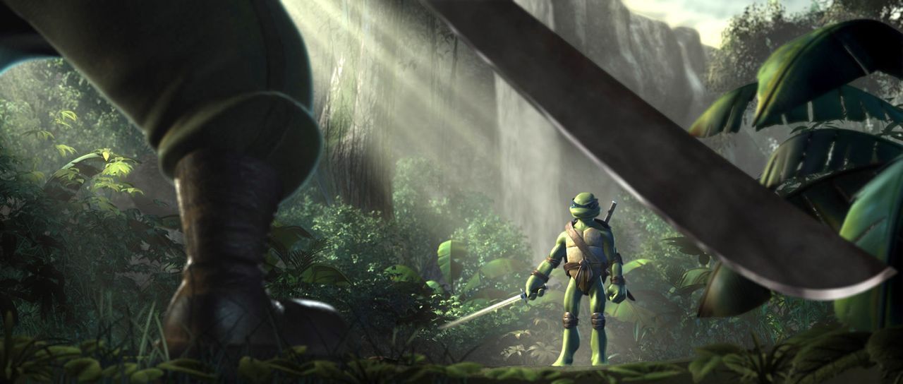 Leonardo, der älteste der Ninja-Turtles, hat New York verlassen und versucht im Dschungel, seine Kampftechniken zu verbessern, um nach seiner Rückke... - Bildquelle: TOBIS Filmkunst GmbH
