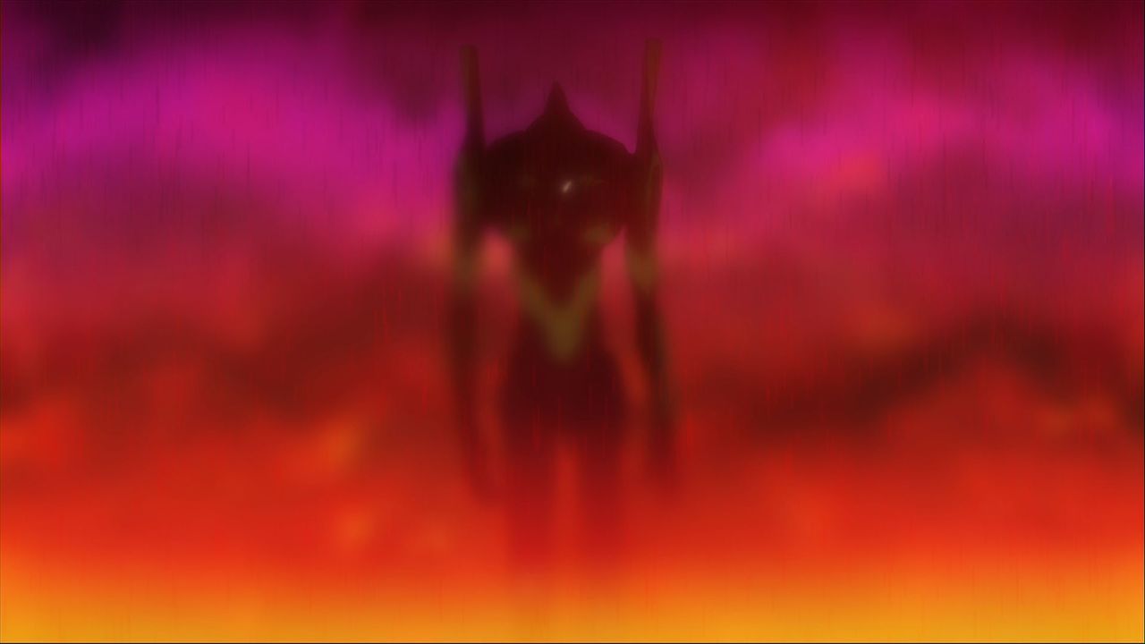 Nach einem inneren Konflikt entscheidet sich Shinji schließlich dazu, als Pilot der Kampfmaschine EVA 01 gegen die Engel zu kämpfen ... - Bildquelle: khara, GAINAX. All rights reserved