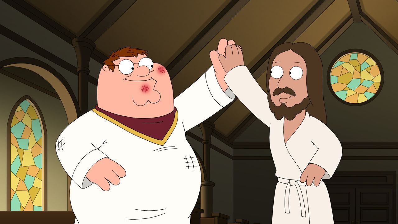 Peter Griffin (l.); Jesus (r.) - Bildquelle: © 2021 20th Television. All rights reserved. 