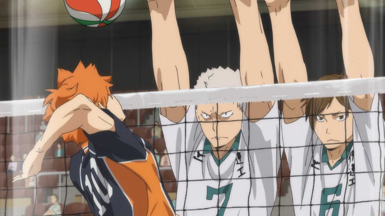 Shoyo Hinata (l.); Takanobu Aone (M.); Kenji Futakuchi (r.) - Bildquelle: H.Furudate / Shueisha,"Haikyu!!?Project, MBS