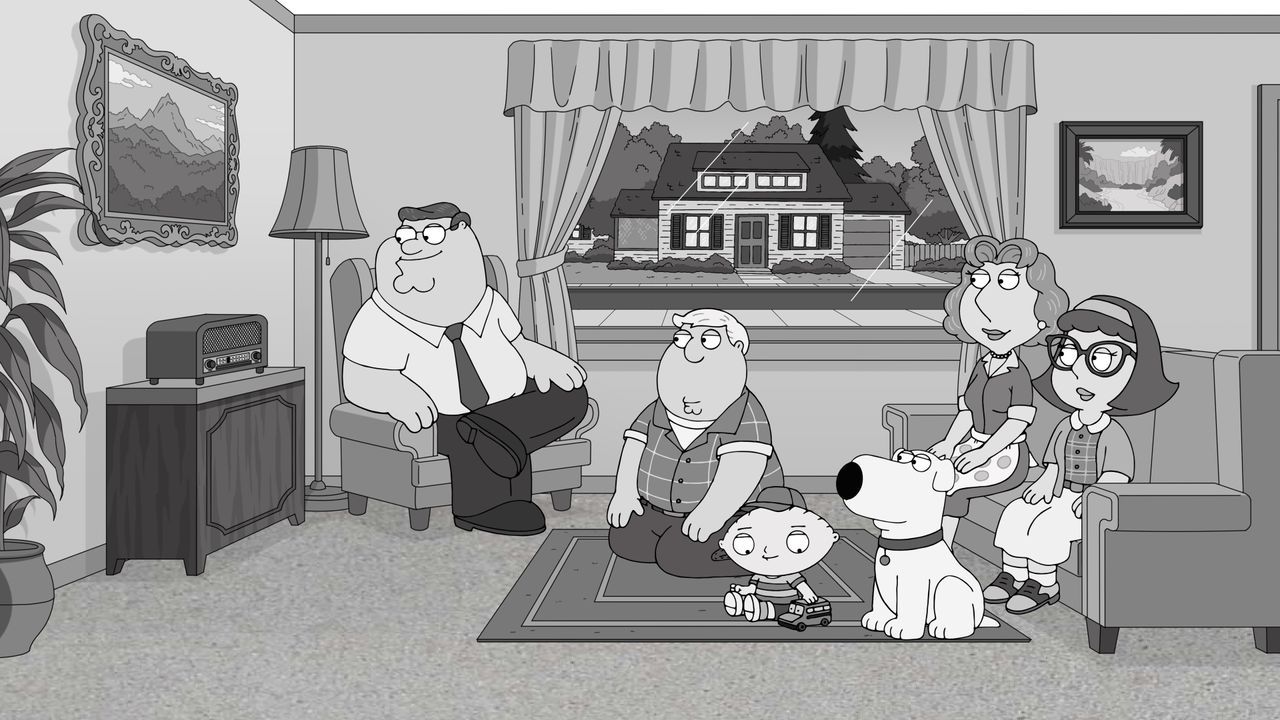 (v.l.n.r.) Peter Griffin; Chris Griffin; Stewie Griffin; Brian Griffin; Lois Griffin; Meg Griffin - Bildquelle: 2018-2019 Fox and its related entities. All rights reserved.