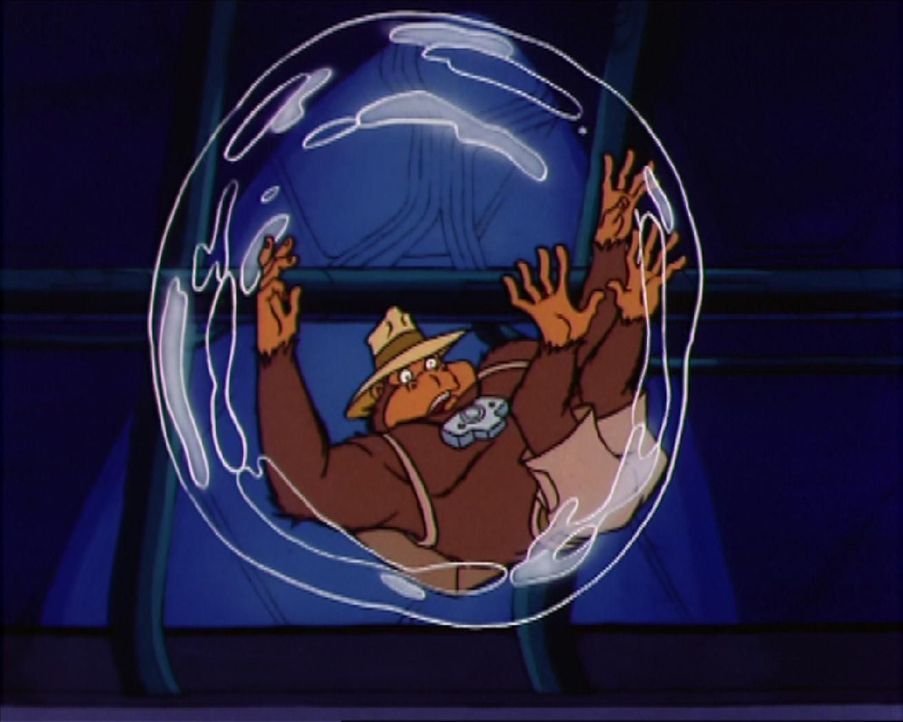 Jake Kong Jr., Eddie Spencer Jr. und der Affe Tracy nehmen zusammen mit ihre... - Bildquelle: © 1986 The Sleepy Kid Company Ltd, a DreamWorks Animation company. All Rights Reserved