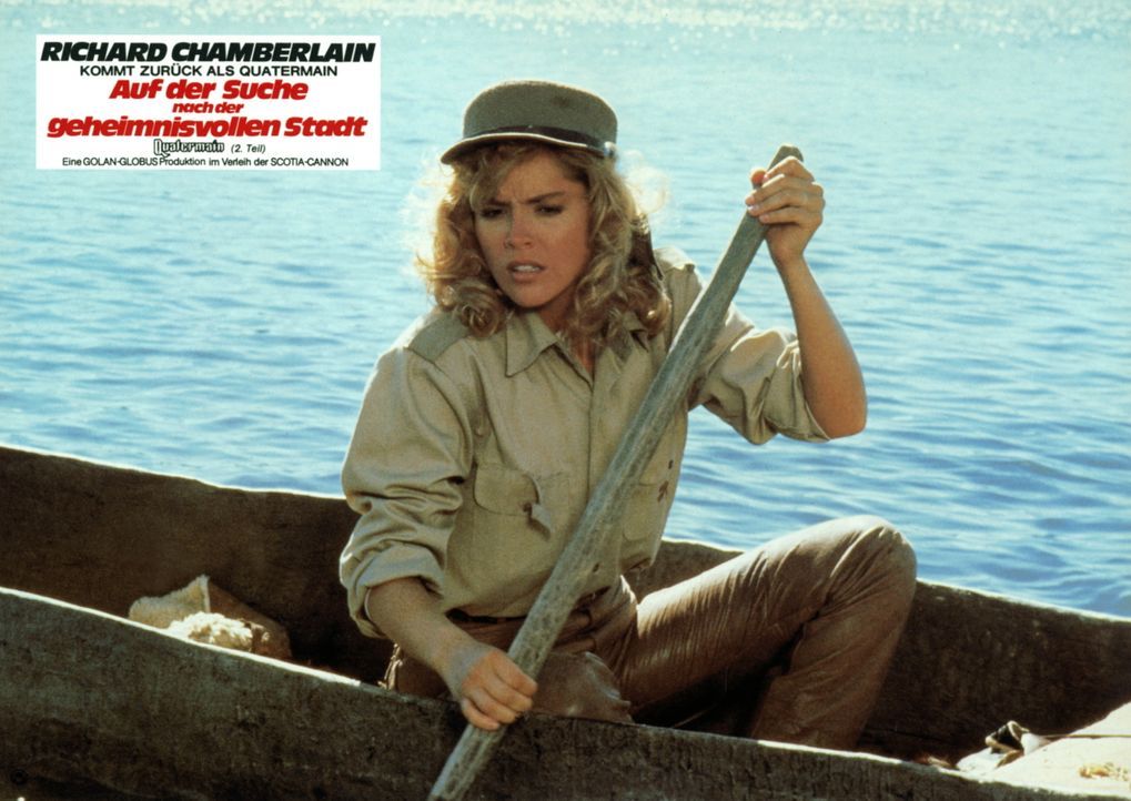 Auf abenteuerlicher Suche in Afrika: Jesse Huston (Sharon Stone) ist zum zweiten Mal mit Allen Quatermain unterwegs. - Bildquelle: Cannon Films