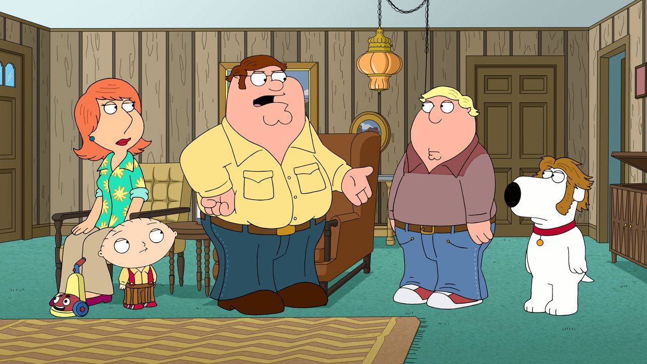 (v.l.n.r.) Lois Griffin; Stewie Griffin; Peter Griffin; Chris Griffin; Brian Griffin - Bildquelle: 2018-2019 Fox and its related entities. All rights reserved.