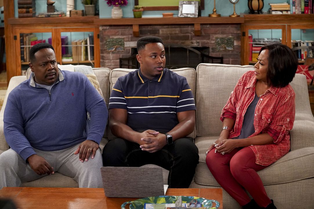 (v.l.n.r.) Calvin Butler (Cedric the Entertainer); Marty Butler (Marcel Spears); Tina Butler (Tichina Arnold) - Bildquelle: Monty Brinton © 2019 CBS Broadcasting, Inc. All Rights Reserved. / Monty Brinton