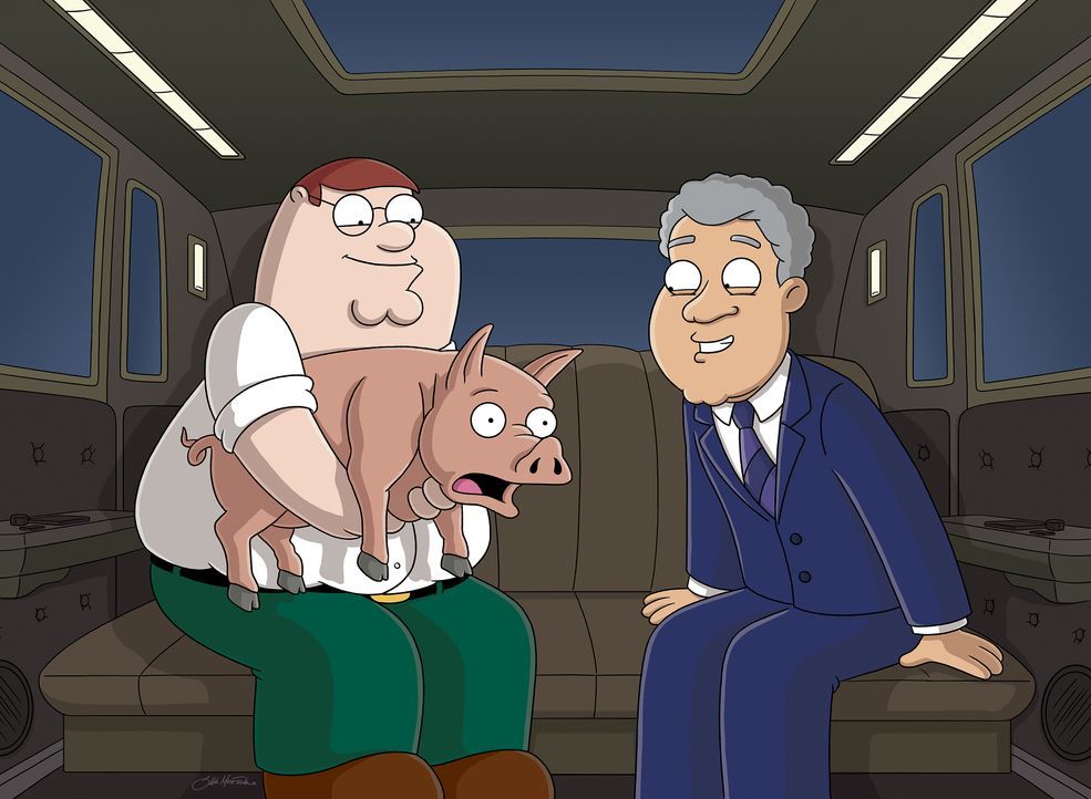 Peter Griffin (l.); Bill Clinton (r.) - Bildquelle: © 2007 FOX BROADCASTING
