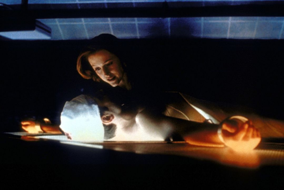 Verzweifelt versucht Scully (Gillian Anderson), Mulders (David Duchovny, liegend) Leben zu retten ... - Bildquelle: TM +   2000 Twentieth Century Fox Film Corporation. All Rights Reserved.