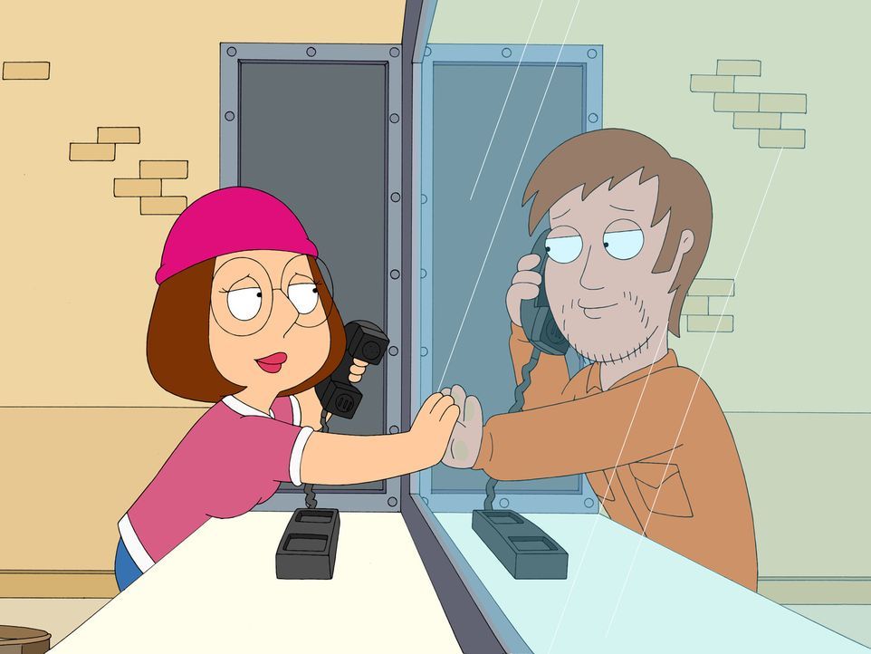 Meg (l.) begibt sich heimlich ins Gefängnis, um dort einen Häftling (r.) zu besuchen, mit dem sie offensichtlich ein Liebesverhältnis hat. - Bildquelle: 2007-2008 Twentieth Century Fox Film Corporation. All rights reserved.