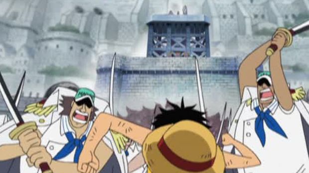 One Piece Wallpaper One Piece Ruffy Befreit Ace Folge