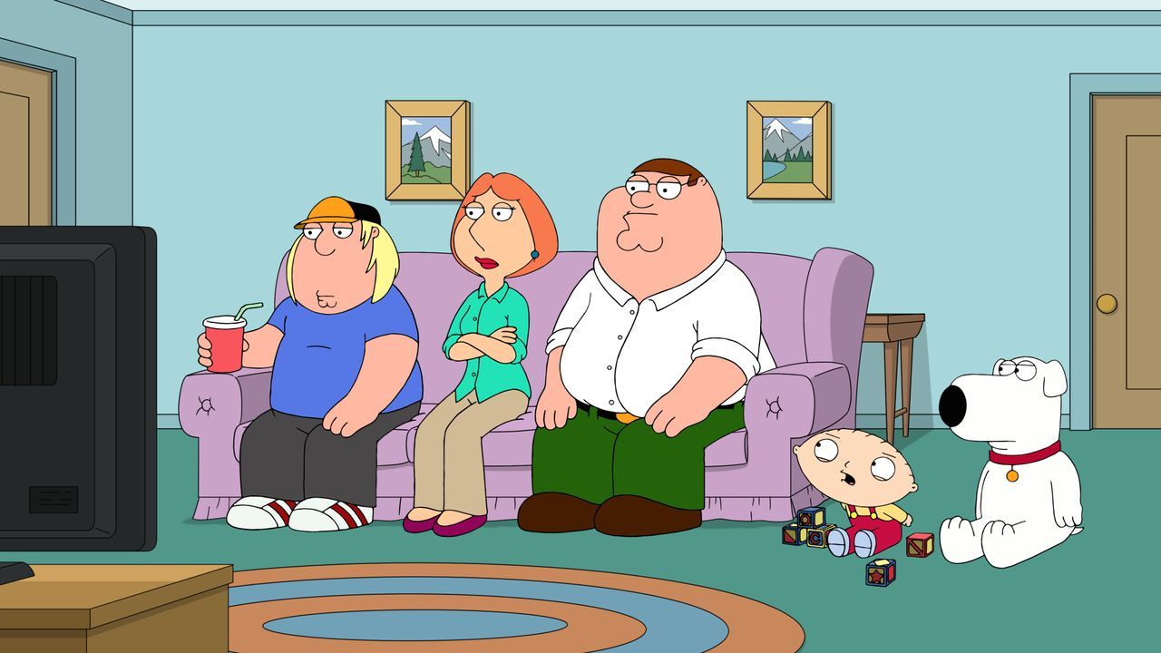 (v.l.n.r.) Chris Griffin; Lois Griffin; Peter Griffin; Stewie Griffin; Brian Griffin - Bildquelle: © 2021-2022 Fox Broadcasting Company, LLC. All rights reserved