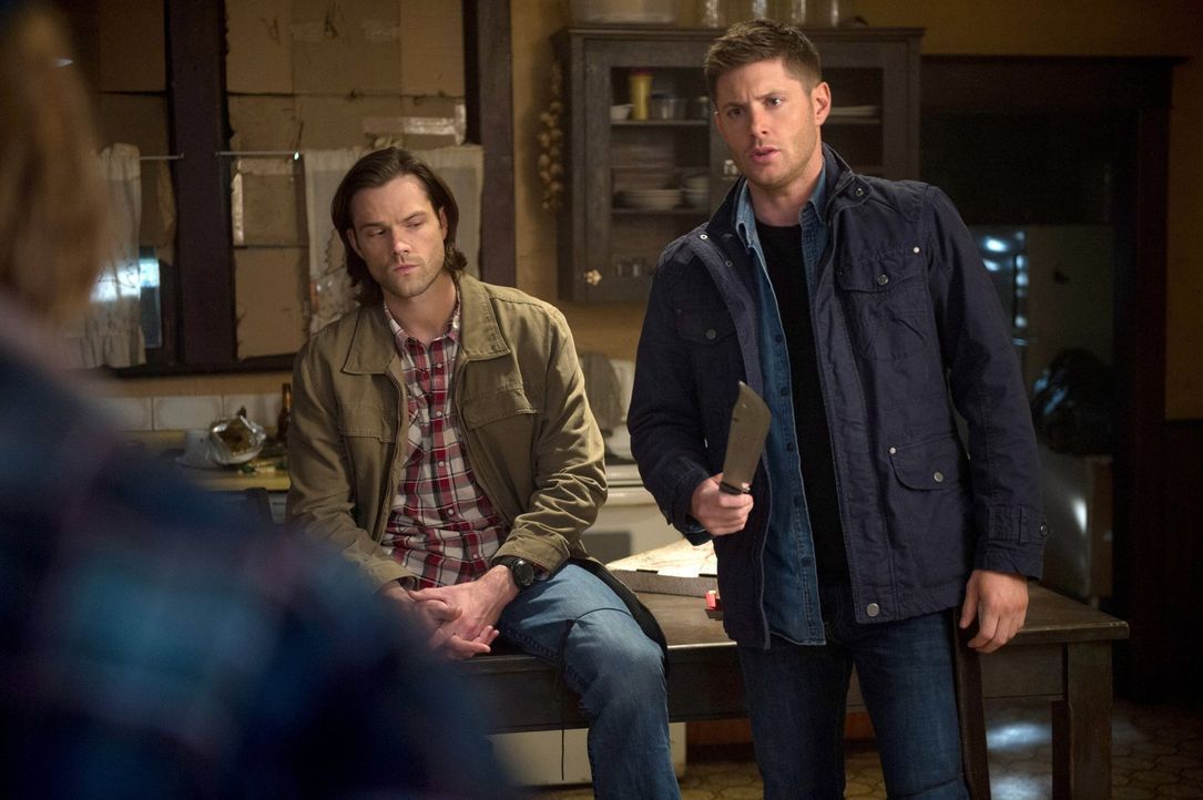Sam (Jared Padalecki, l.) und Dean (Jensen Ackles, r.) erfahren etwas erschreckendes von einem der Vampir-Brüder ... - Bildquelle: 2013 Warner Brothers