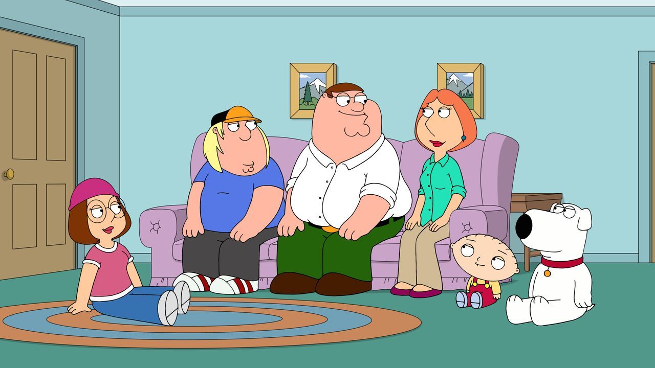 (v.l.n.r.) Meg Griffin; Chris Griffin; Peter Griffin; Lois Griffin; Stewie Griffin; Brian Griffin - Bildquelle: © 2021 20th Television. All rights reserved. 