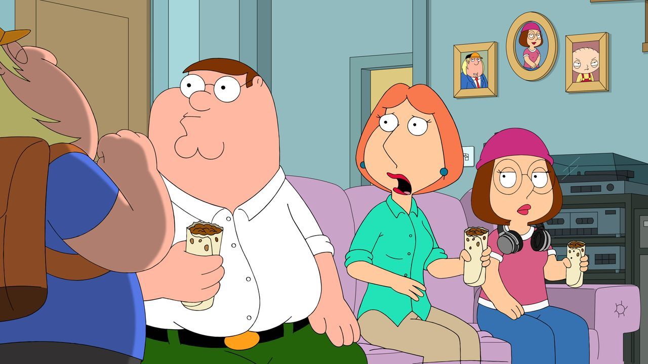 (v.l.n.r.) Chris Griffin; Peter Griffin; Lois Griffin; Meg Griffin - Bildquelle: © 2021-2022 Fox Broadcasting Company, LLC. All rights reserved.