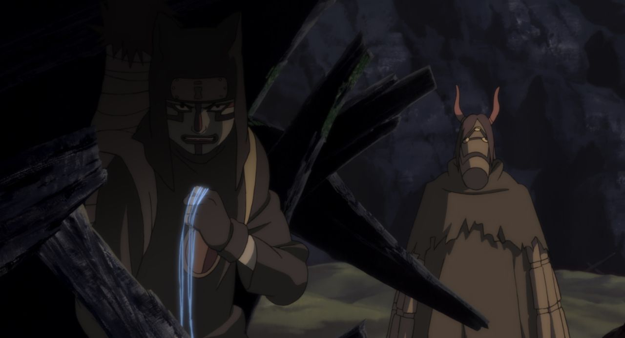 Nachdem Naruto und seine Freunde herausgefunden haben, wer hinter dem Angriff auf das Dorf steckt, müssen sie verhindern, dass der Stein von Gelel i... - Bildquelle: 2002 Masashi Kishimoto.   NMP 2005.