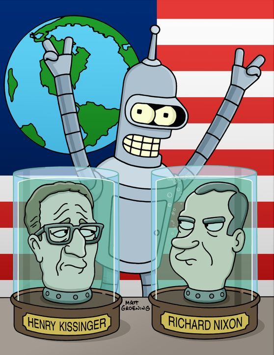 Leela, Bender (M.) und Fry haben sich als Freiwillige für die Armee gemeldet, ohne zu wissen, dass es bald zum Krieg mit dem Planeten Spheron Eins k... - Bildquelle: und TM Twenthieth Century Fox Film Corporation - Alle Rechte vorbehalten