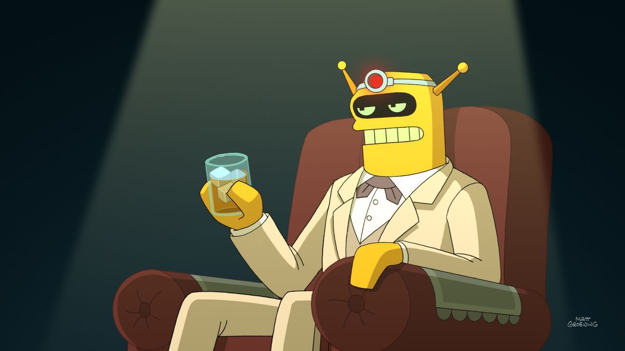 Um Bender und Fry aus ihrer Verzweiflung zu holen, hat Professor Farnsworth eine Lösung parat. Man müsste Calculon nur wiederauferstehen lassen, ind... - Bildquelle: Twentieth Century Fox Film Corporation. All rights reserved.