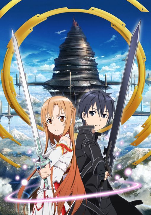 (1. Staffel) - Die beiden Online-Game Spieler Asuna (l.) und Kazuto alias Kirito (r.) müssen in der virtuellen Welt "Aincrad" des Spiels Sword Art O... - Bildquelle: REKI KAWAHARA/ASCII MEDIA WORKS/SAO Project