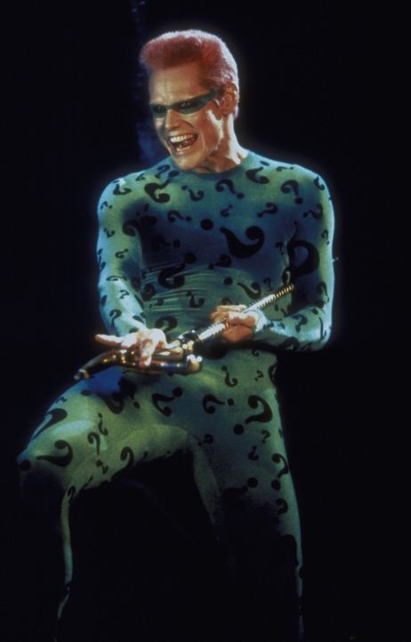Verbündet sich mit "Two Face" gegen ihren gemeinsamen Erzfeind Batman: "Riddler" (Jim Carrey) ... - Bildquelle: Warner Brothers International