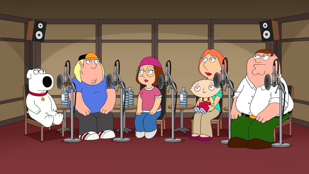 (v.l.n.r.) Brian Griffin, Chris Griffin, Meg Griffin, Stewie Griffin, Lois Griffin, Peter Griffin - Bildquelle: 2018-2019 Fox and its related entities.  All rights reserved.