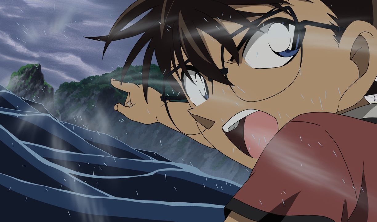 Als Ran und Sonoko in Gefahr geraten, nachdem sie von zwei Schatzjägern auf einem Boot festgehalten werden, muss Conan (Bild) schnell handeln, um Sc... - Bildquelle: 2003 GOSHO AOYAMA / SHOGAKUKAN-YTV-NTV-ShoPro-TOHO-TMS All Rights Reserved.