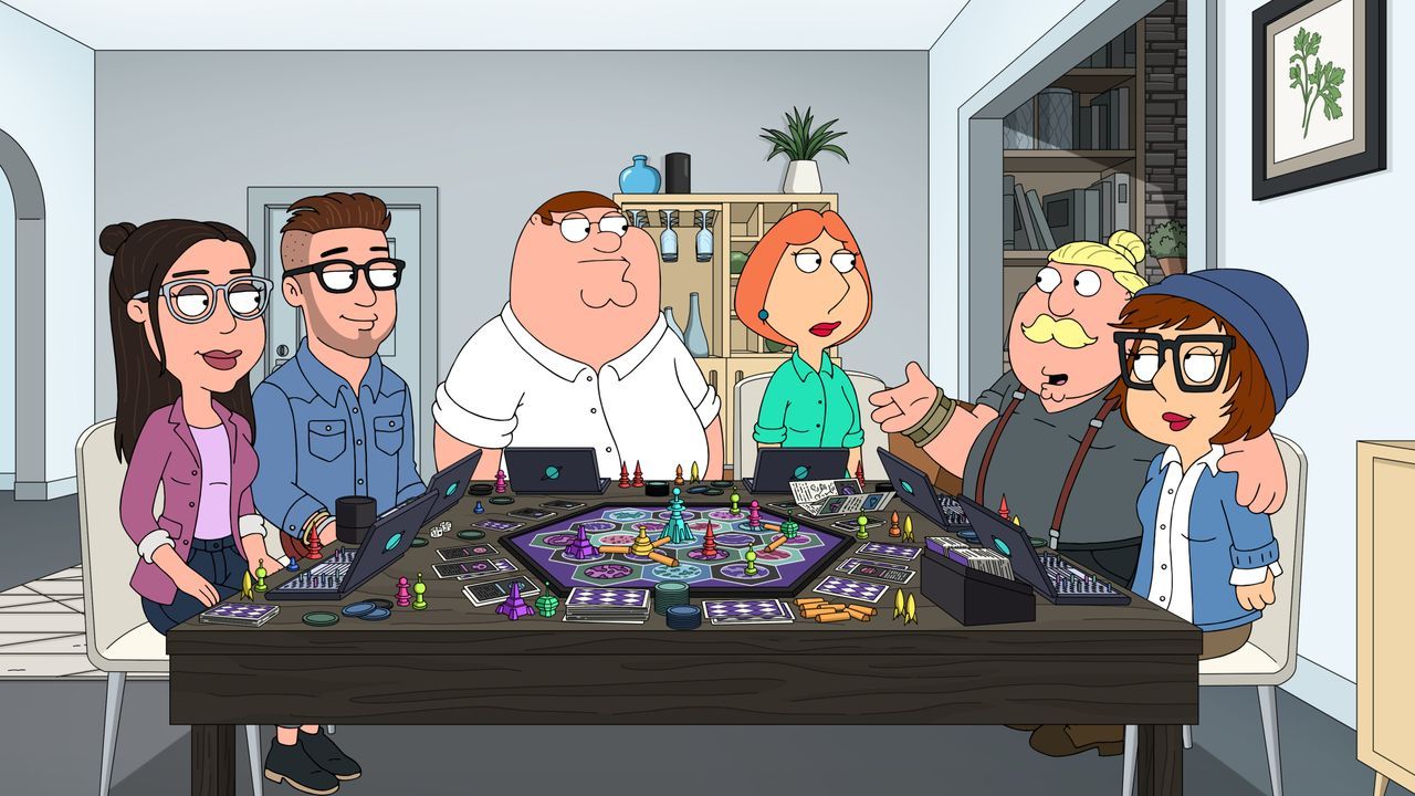 (v.l.n.r.) Kate; Matt; Peter Griffin; Lois Griffin; Chris Griffin; Meg Griffin - Bildquelle: © 2021-2022 Fox Broadcasting Company, LLC. All rights reserved.
