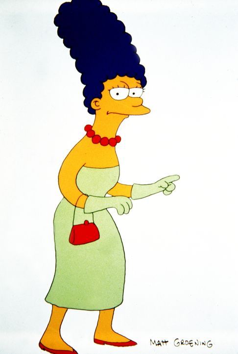 (4. Staffel) - Immer um Anstand und Sitte in der chaotischen Simpson-Familie bemüht: Mutter Marge. - Bildquelle: und TM Twentieth Century Fox Film Corporation - Alle Rechte vorbehalten