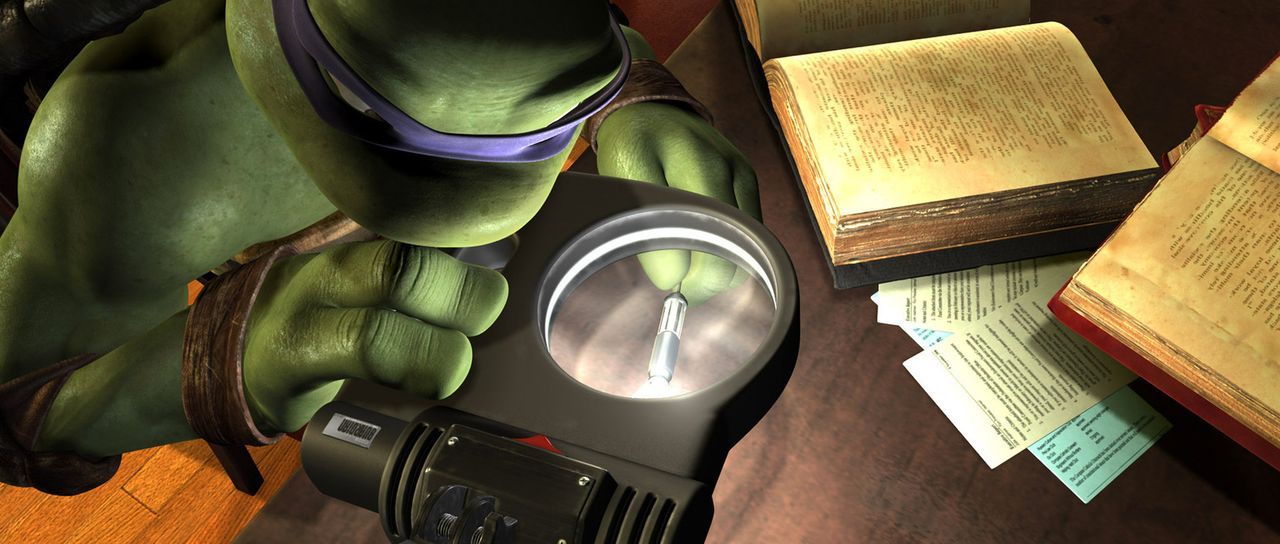 Donatello ist der Denker der vier mutierten Schildkröten, die von Master Splinter in die Kunst des Kampfsportes Ninjutsu eingewiesen wurden und jetz... - Bildquelle: TOBIS Filmkunst GmbH