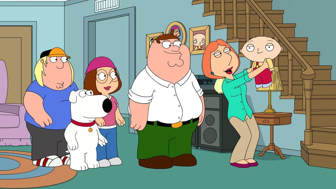 (v.l.n.r.) Chris Griffin; Brian Griffin; Meg Griffin; Peter Griffin; Lois Griffin; Stewie Griffin - Bildquelle: © 2021-2022 Fox Broadcasting Company, LLC. All rights reserved