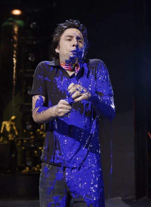 J.D. (Zach Braff) auf der Bühne der Blue Man Group ... - Bildquelle: Touchstone Television