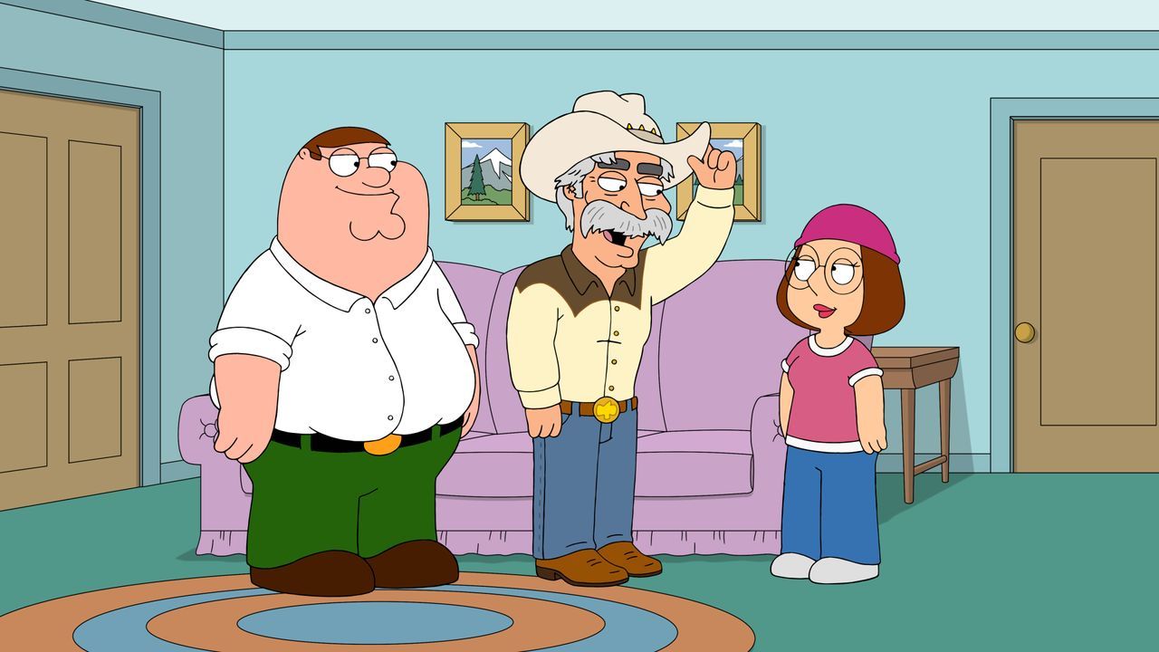 (v.l.n.r.) Peter Griffin; Wild West; Meg Griffin - Bildquelle: © 2021-2022 Fox Broadcasting Company, LLC. All rights reserved