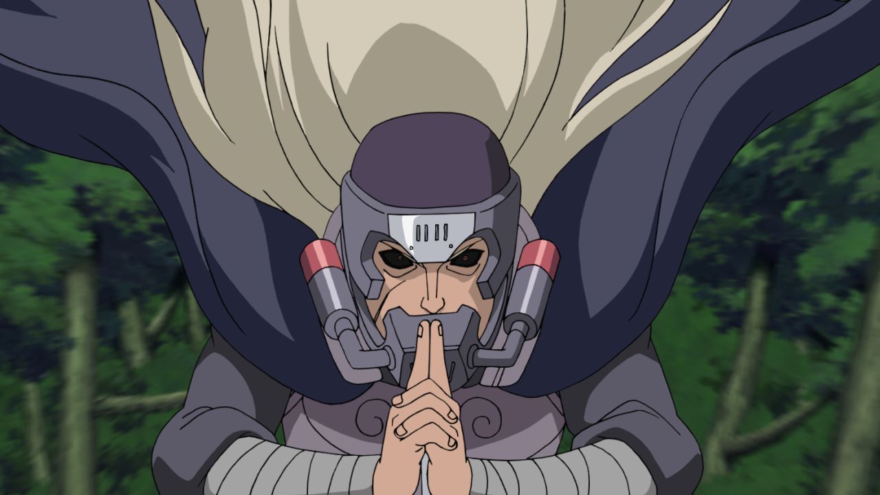 Kankuro und seine Männer treffen auf Hanzo und dessen Freunde. Hanzo setzt e... - Bildquelle: © 2002 MASASHI KISHIMOTO / 2007 SHIPPUDEN All Rights Reserved.