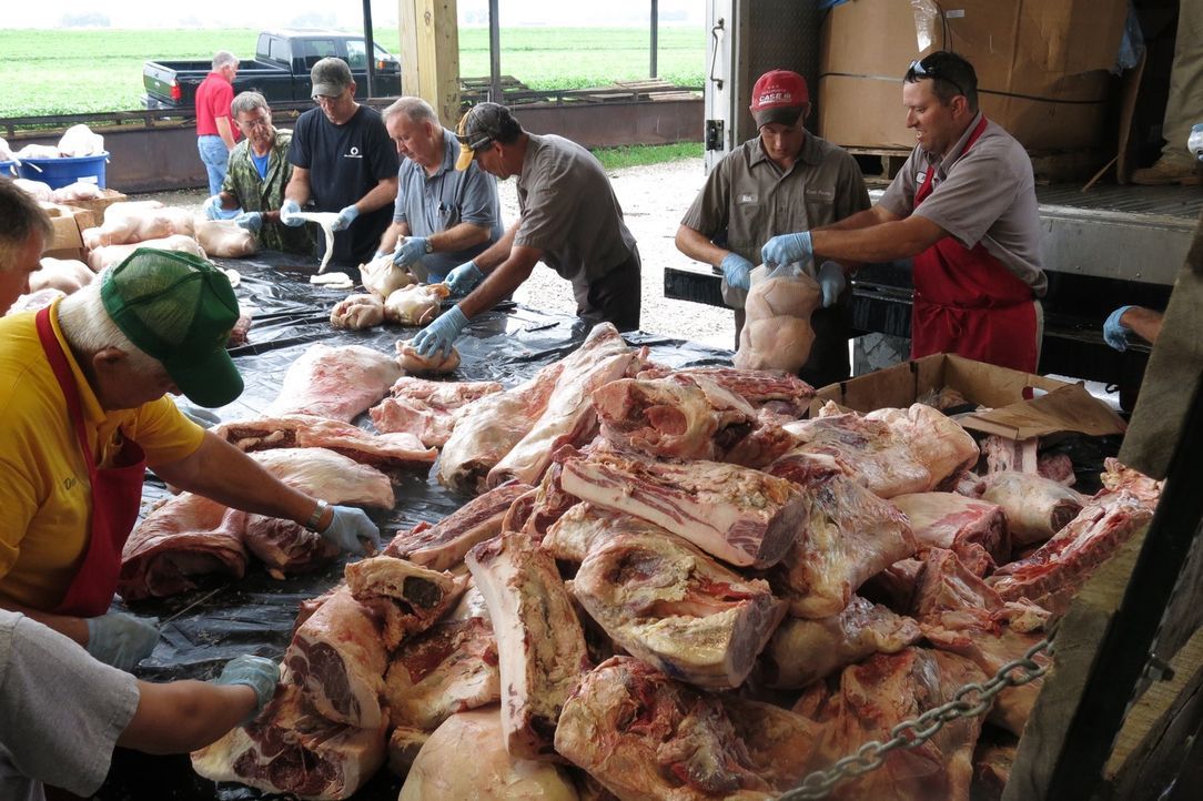 Für das 100. Jubiläums-Picknick der Maria Magdalena Gemeinde in Owensboro, Kentucky, müssen alle mitanpacken, denn mehrere tausend Kilo Fleisch müss... - Bildquelle: 2015,Cooking Channel, LLC. All Rights Reserved.