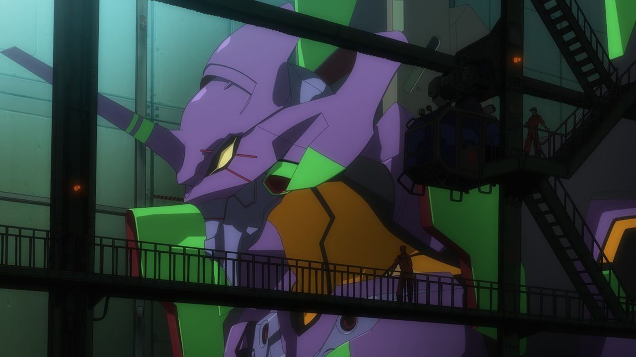Um die Engel zu stoppen, hat Shinjis Vater mit der Organisation NERV gigantische, biomechanische Evangelion-Mechas geschaffen, die nur von wenigen M... - Bildquelle: khara, GAINAX. All rights reserved