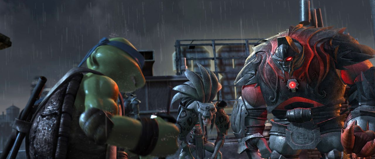 Dunkle Schatten ziehen durch New York, und monströse Kreaturen treiben ihr Unwesen. Können die Ninja-Turtles und ihre Freunde sie jetzt noch aufhalt... - Bildquelle: TOBIS Filmkunst GmbH