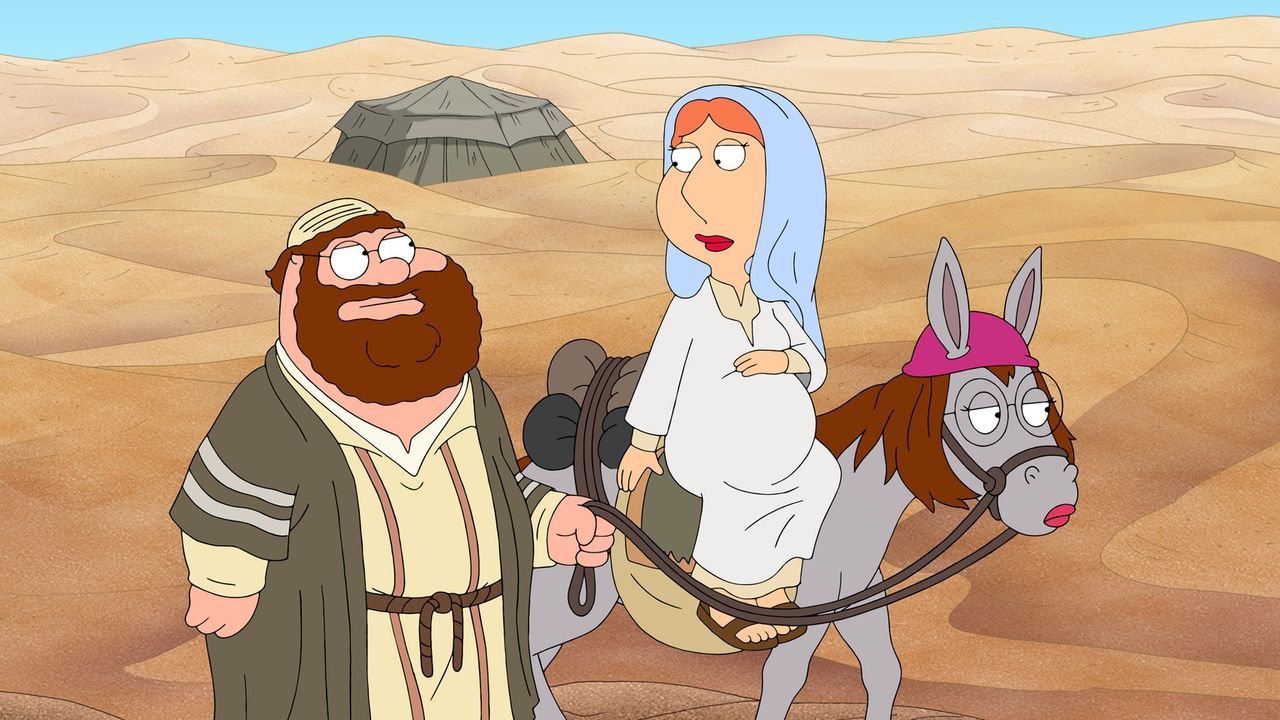 Peter erzählt seine ganz eigene Weihnachtsgeschichte mit ihm als Josef (l.) und Lois als Maria (r.) ... - Bildquelle: 2013 Twentieth Century Fox Film Corporation. All rights reserved.