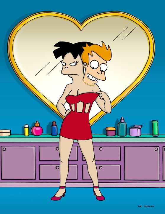 Amy Wong (l.); Fry (r.) - Bildquelle: 1999 Fox and its related entities. All rights reserved.