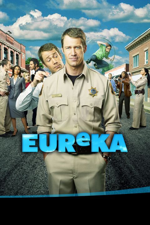 (1. Staffel) - Die Bewohner von Eureka machen den neuen Sheriff Jack Carter (Colin Ferguson, M.) das Leben schwer ... - Bildquelle: Universal Television