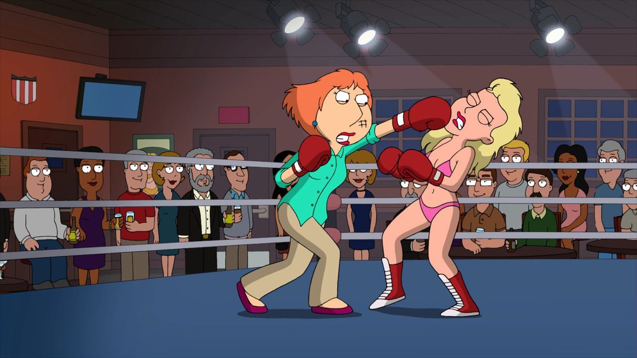 Durch einen Zufall landet Lois (l.) im Ring während eines Frauen-Boxkampfes. Dort beweist sie, dass sie durchaus schlagkräftig ist  und schlägt die... - Bildquelle: 2010 Twentieth Century Fox Film Corporation. All rights reserved.