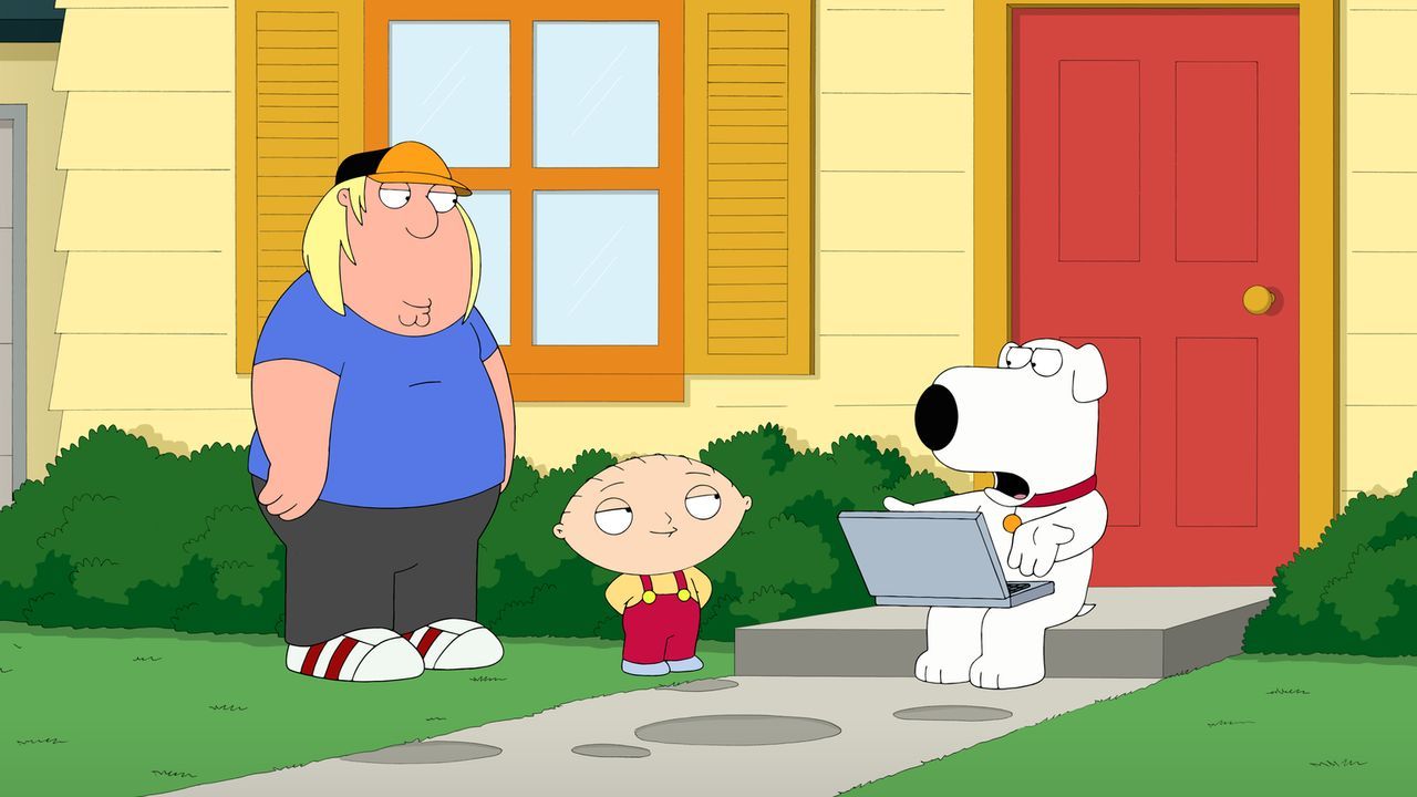 Als sich Stewie (M.) bei Brian (r.) mit Herpes ansteckt, beschließt Stewie, sich an ihm zu rächen. Mit Hilfe von Chris (l.) ... - Bildquelle: 2014 Twentieth Century Fox Film Corporation. All rights reserved.