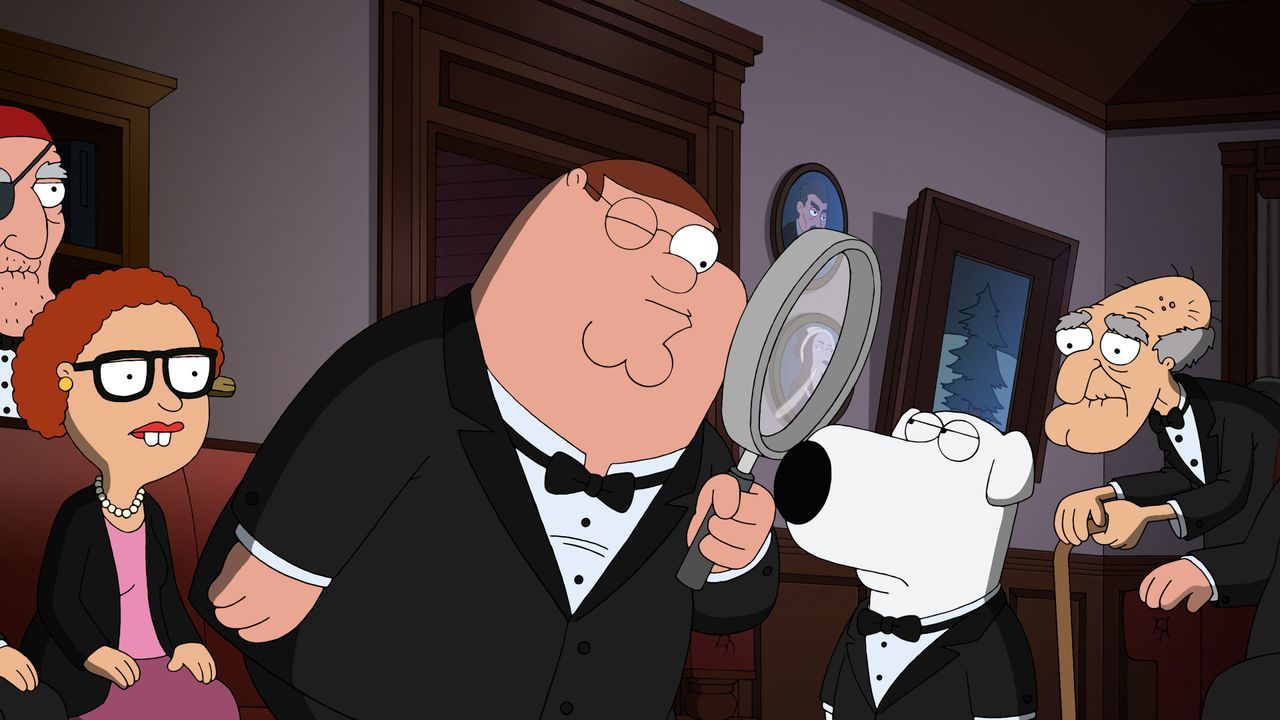(v.l.n.r.) Seamus; Muriel Goldman; Peter Griffin; Brian Griffin; Herbert - Bildquelle: © 2010 Fox and its related entities. All rights reserved.